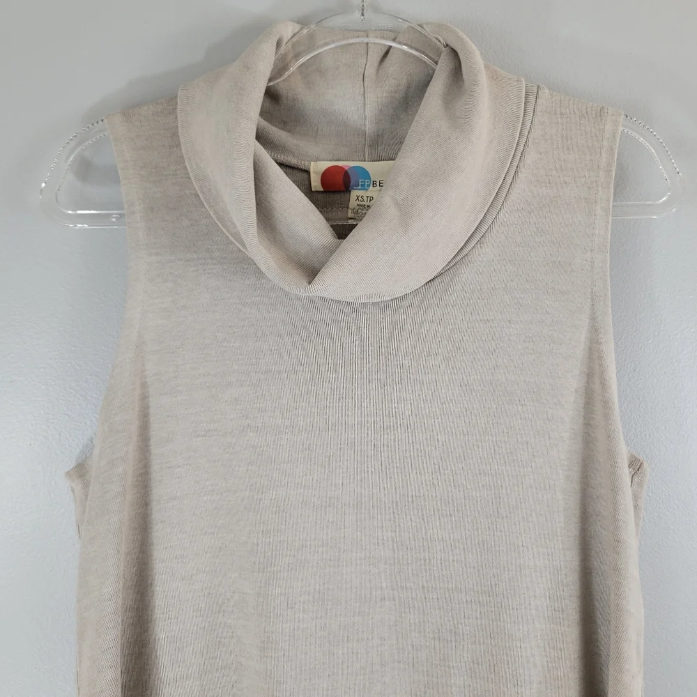 FREE PEOPLE BEACH sleeveless longline cotton popover turtleneck tunic dress USA